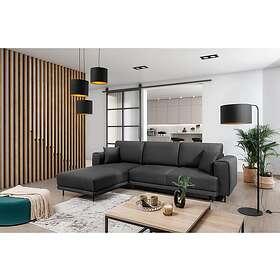 Hopland 3-sits Sovesofa m. Sjeselong med oppbevaring Mörkgrå CO-DAL-LT-05NU