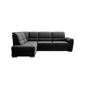 Sajmon Sovesofa m. Sjeselong 3-sits Svart CO-SIB-LT-10FL