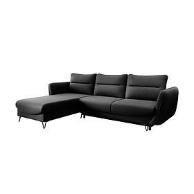 Lence Sovesofa m. Sjeselong Förvaring Svart CO-SIL-LT-10FL