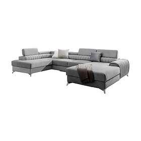 Kamran Sovesofa m. Sjeselong och Sjeselong med oppbevaring Grå CO-LAC-LT-04GO