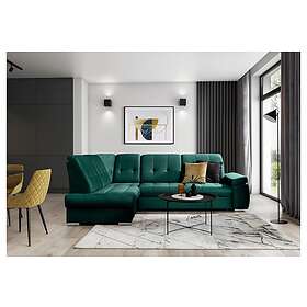 Sajana Sovesofa m. Sjeselong 3-sits Mörkgrön CO-SAD-LT-35NU