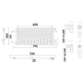 AC Kondensor, klimatanläggning Mahle 913 000S