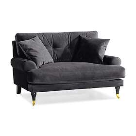 Andrew Loveseat Sammet Mörkgrå/Mässing