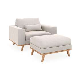 Copenhagen Lenestol med fotpall Krämvit