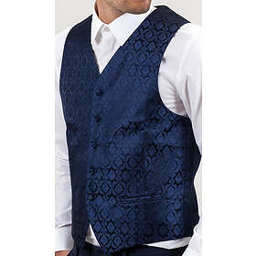 Neckwear Damask Bröllopsväst Marinblå