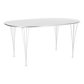 Fritz Hansen Superellips B611 135x90 cm Nanolaminat/Krom Vit