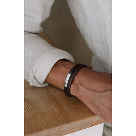 Scottsberry Mörkbrunt Läderarmband Dual Prestige