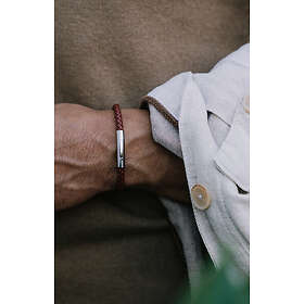 Scottsberry Brunt Läderarmband Classic Silver