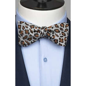 Neckwear Oknuten Fluga Leopard Silver