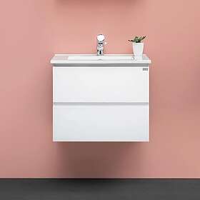 4AQUA Tvättställsskåp Slim Med 2 Lådor & Grepplist U60B1