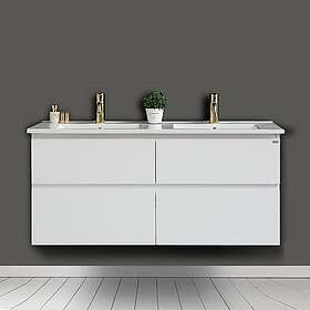 4AQUA Tvättställsskåp Slim H Med 4 Lådor & Grepplist UH120DM1