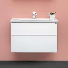 4AQUA Tvättställsskåp Slim Med 2 Lådor & Grepplist UH100M1