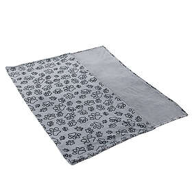 Smartpet Pawzzz mikrofiberfilt ljusgrå/svart L 200 x B 150 cm