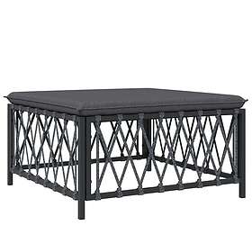 vidaXL Loungegrupp 10 delar med dynor antracit stål