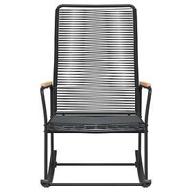 vidaXL Chaise à bascule för trädgården svart 59x79,5x104 cm PVC rotting 312175