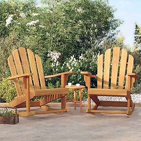 vidaXL Gungstol för trädgården adirondack 79x100x103 cm massiv teak 3154928