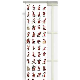 Arvidssons Textil Panelgardin Kalendertomtar 2-pack Vit