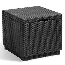 vidaXL Keter Cube Förvaringspuff grafitgrå 213816 422801