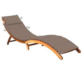 vidaXL Chaise longue med dyna massivt akaciaträ 3061580