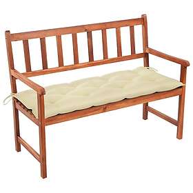 vidaXL Trädgårdsbench med dyna 120 cm massivt akaciaträ 3063785