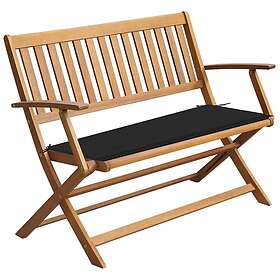 vidaXL Trädgårdsbench med dyna 120 cm massivt akaciaträ 3064246