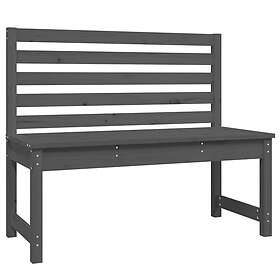 vidaXL Trädgårdsbench grå 109 cm massiv furu 824034