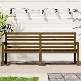 vidaXL Trädgårdsbänk honungsbrun 203,5x48x91,5 cm massiv furu 824077
