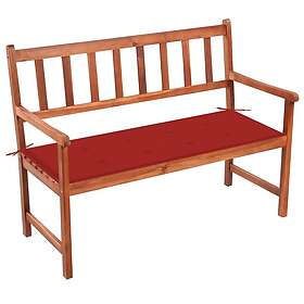 vidaXL Trädgårdsbench med dyna 120 cm massivt akaciaträ 3063774