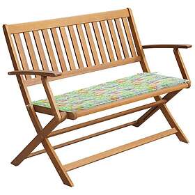 vidaXL Trädgårdsbench med dyna 120 cm massivt akaciaträ 3064251