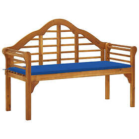 vidaXL Trädgårdsbench med dyna 135 cm massivt akaciaträ 3061414
