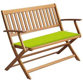 vidaXL Trädgårdsbench med dyna 120 cm massivt akaciaträ 3064250