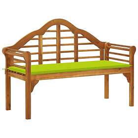 vidaXL Trädgårdsbench med dyna 135 cm massivt akaciaträ 3061415