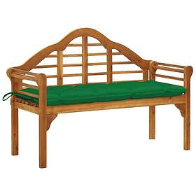 vidaXL Trädgårdsbench med dyna 135 cm massivt akaciaträ 3061424