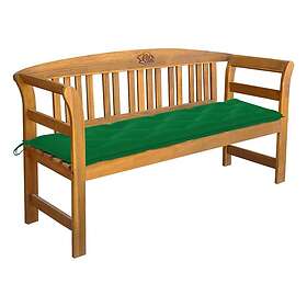 vidaXL Trädgårdsbench med dyna 157 cm massivt akaciaträ 3064286