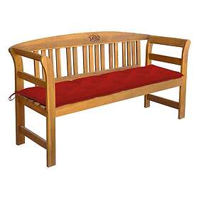 vidaXL Trädgårdsbänk med dyna 157 cm massivt akaciaträ 3064287