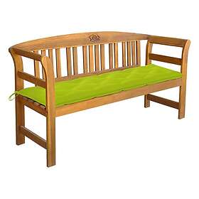 vidaXL Trädgårdsbench med dyna 157 cm massivt akaciaträ 3064292