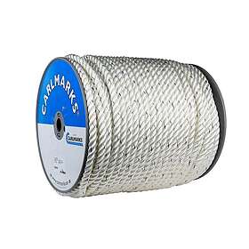 Carlmarks Polyestersilke 3-slagen Vit 18mm / 100m