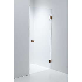 Duschbyggarna Duschdörr Swing Design Koppar 700x1913 mm / Bruntonat / Högerhängd