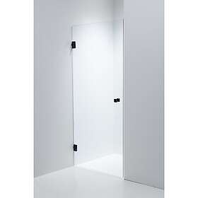 Duschbyggarna Duschdörr Swing Design Svartkrom 750x1913 mm / Stripe / Vänsterhängd