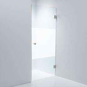 Duschbyggarna Duschdörr Swing Design Rostfri 750x1913 mm / Stripe / Högerhängd