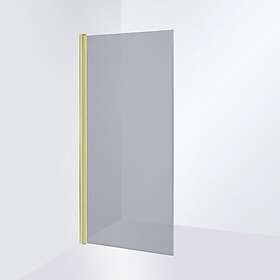 Duschbyggarna Duschdörr Wing De Luxe Rak 700mm 700x1900 mm / Guld / Gråtonat