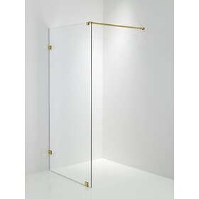 Duschbyggarna Duschvägg Design 790x1913mm 790x1913 mm / Obehandlad mässing / Gråtonat