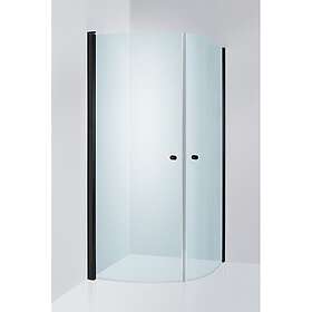Duschbyggarna Duschhörn Corny De Luxe 800x900 mm / Mattsvart / Klarglas