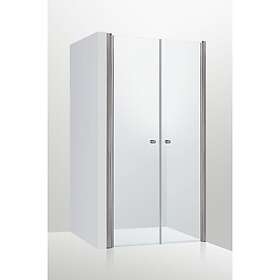 Duschbyggarna Duschdörr Duo De Luxe Dubbel 1000xx1900 mm / Mattsvart / Gråtonat
