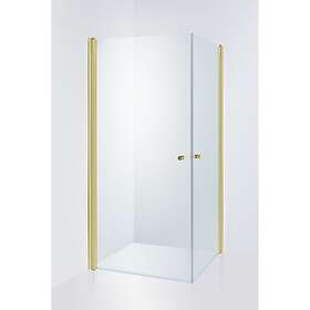 Duschbyggarna Duschhörn Twin De Luxe 1000mm 1000x1000 mm / Guld / Klarglas