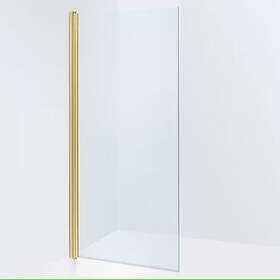 Duschbyggarna Duschdörr Wing De Luxe Rak 800mm 800x1900 mm / Guld / Wave Högerhängd