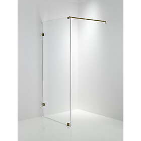 Duschbyggarna Duschvägg Design 890x1913mm 890x1913 mm / Obehandlad mässing / Bruntonat