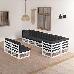 vidaXL Lounge-ryhmä med dynor 8 delar massiv furu 3076665