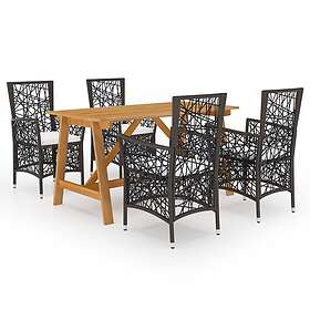 vidaXL Matryhmä för trädgården 5 delar brun 3068752