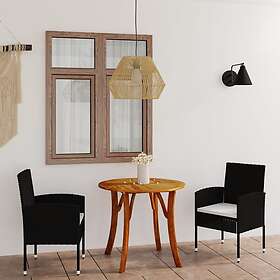 vidaXL Matryhmä för trädgården 3 delar svart 3071788